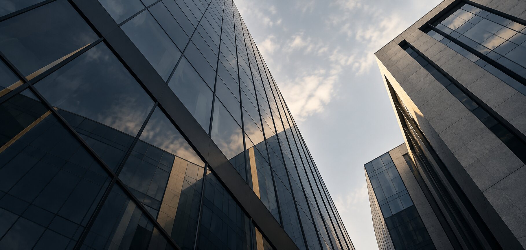 Anonymous modern architectural facades